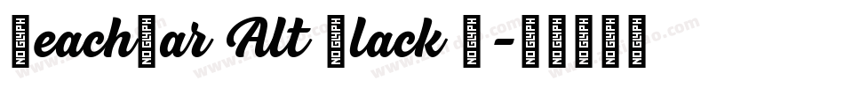 BeachBar Alt Black R字体转换